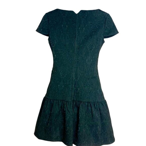 Zara W&B Collection Brocade Mini Dress Medium Goth - Picture 5 of 7